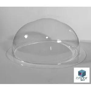 Demi-bulle Altuglas Plexiglas Setacryl Incolore Diamètre extérieur 100mm avec collerette