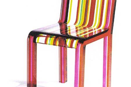 Chaise arc en ciel en acrylique